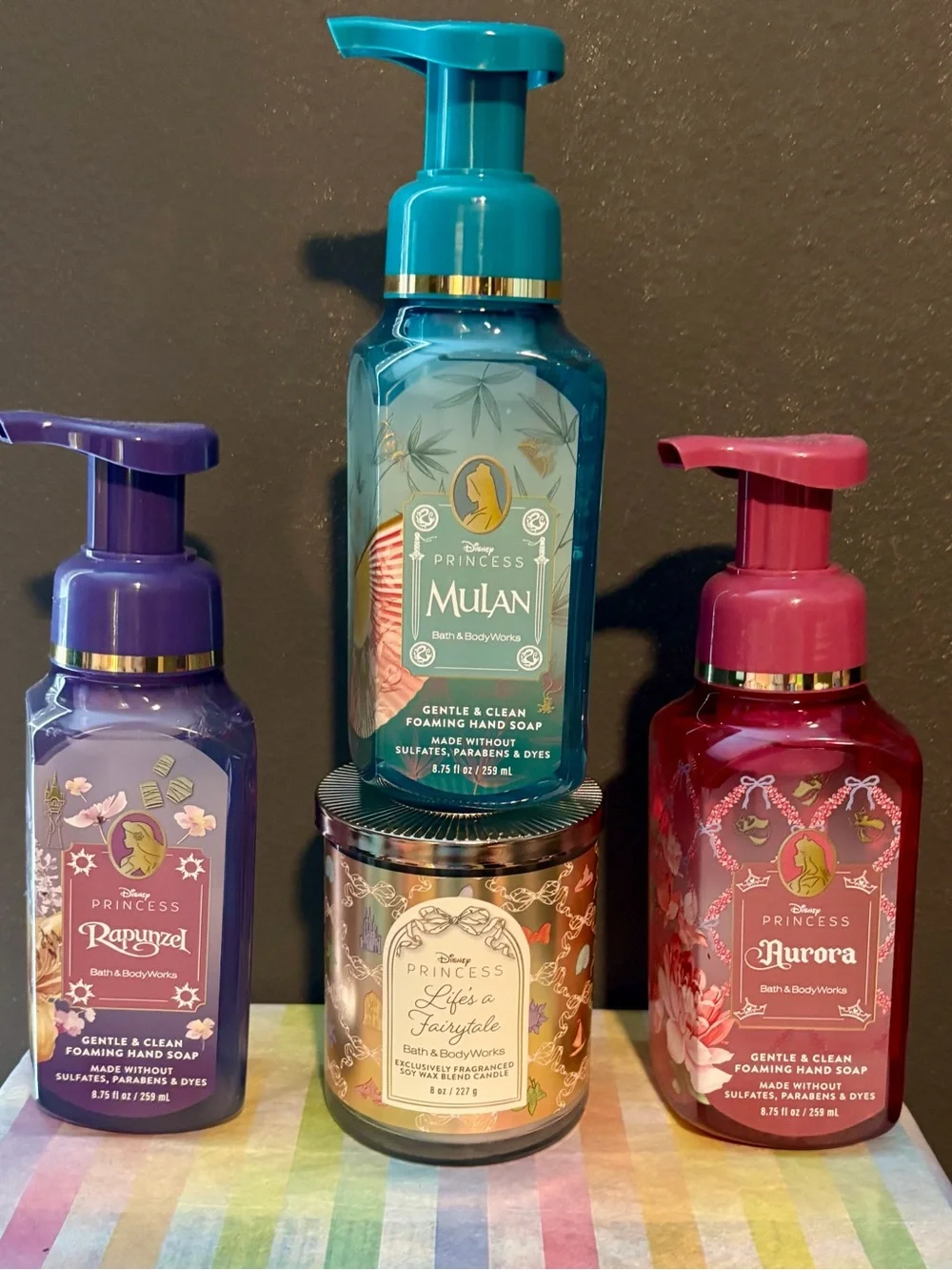 Bath & Body Foaming Hand Soap & Single wick candle- Princess Collection